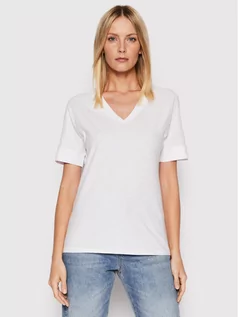 Koszulki i topy damskie - Benetton United Colors Of T-Shirt 3BVXE4265 Biały Regular Fit - grafika 1