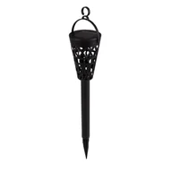 Lampy ogrodowe - Lampa solarna LED czarna - miniaturka - grafika 1
