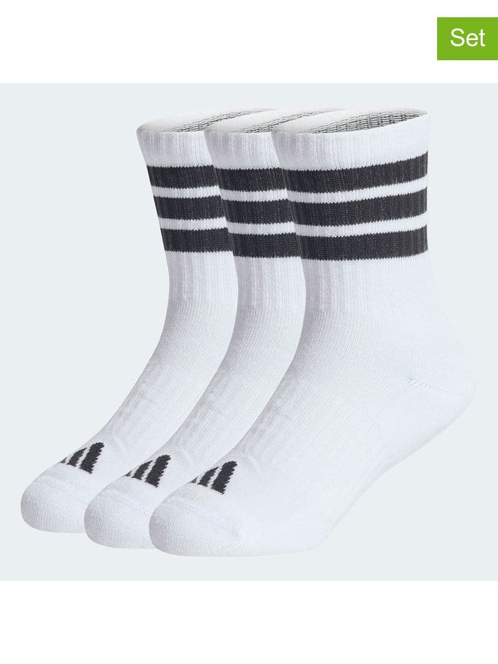 adidas Skarpety (3 pary) w kolorze białym