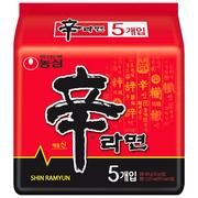 Kuchnie świata - Nongshim Oryginalna zupa Shin Ramyun, bardzo ostra 5 x 120g - Nongshim 1446-uniw - miniaturka - grafika 1