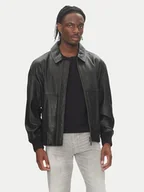 Kurtki męskie - BOSS Kurtka skórzana Joberg 50543240 Czarny Relaxed Fit - miniaturka - grafika 1