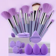 Pędzle do makijażu - TEMU Zestaw Pędzli do Makijażu 25szt./12szt. Profesjonalny Zestaw Kabuki do Podkładu, Cieni do Powiek, Różu i Rozcierania Ust Kompletny Zestaw - miniaturka - grafika 1