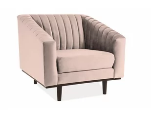 Signal Fotel ASPREY 1 VELVET z podłokietnikami, beżowy BLUVEL 28, nóżki kolor wenge - Fotele - miniaturka - grafika 1