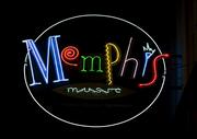 Plakaty - Memphis Music neon sign on Beale Street, Tennessee., Carol Highsmith - plakat 91,5x61 cm - miniaturka - grafika 1