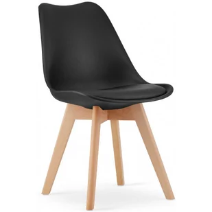 Czarne skandynawskie krzesło do kuchni - Asaba 3X - Krzesła - miniaturka - grafika 1