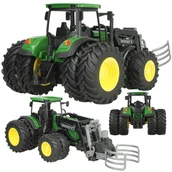 Zabawy w naśladowanie dorosłych - Traktor Rolniczy z Regulowanym Chwytakiem do Bali Siana - Zielony Z1003 - miniaturka - grafika 1