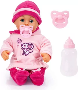 Bayer Design Design lalka First Words Baby 38 cm różowa - Lalki dla dziewczynek - miniaturka - grafika 1