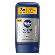 Dezodoranty i antyperspiranty męskie - Nivea MEN Antyperspirant w sztyfcie Silver Protect 50.0 ml - miniaturka - grafika 1