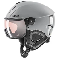 Kaski narciarskie - Kask narciarski Uvex Instinct visor pro Vario szary - miniaturka - grafika 1