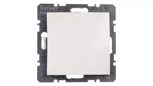 Hager polo Berker/B.Kwadrat Zaślepka z elementem centralnym biała S.1/B.3/B.7 Glas 6710098989 6710098989 - Klawisze i ramki - miniaturka - grafika 1