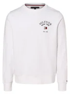 Bluzy męskie - Tommy Hilfiger Męska bluza nierozpinana Mężczyźni Bawełna biały jednolity, M - miniaturka - grafika 1