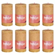 Świece - Bolsius Rustykalne świece pieńkowe Shine, 8 szt., 100x50 mm, miodowe - miniaturka - grafika 1