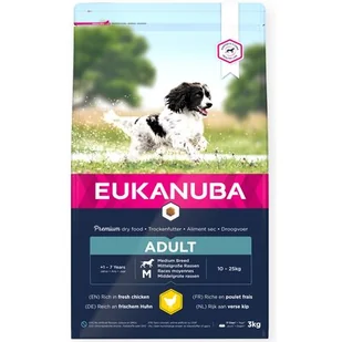 Karma Dla Psa Eukanuba Adult Medium Breed Kurczak 3Kg - Sucha karma dla psów - miniaturka - grafika 1