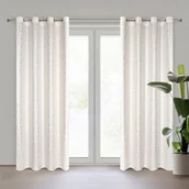 Zasłony - Zasłona gotowa na przelotkach Semi 140 x 250 cm biały - miniaturka - grafika 1