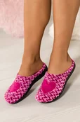 Kapcie damskie - Różowe kapcie damskie Inblu obuwie domowe z sercem VXYZLL98 - miniaturka - grafika 1