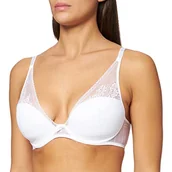 Biustonosze - Passionata MADDIE, głęboko wycięty biustonosz T-shirtowy, bielizna damska, biały, 85E - miniaturka - grafika 1