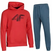 Dresy męskie - 4F OCIEPLANY MÄSKI DRES BAWEĹNA KOMPLET BLUZA SPODNIE / rozm L - miniaturka - grafika 1