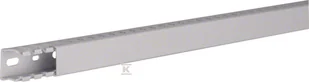 Hager polo tehalit.HNG Kanał grzebieniowy bezhalogenowy 25x25mm PC-ABS jasnoszary HNG25025 2m HNG25025 - Kanały kablowe - miniaturka - grafika 1