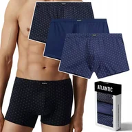 Majtki męskie - Bokserki męskie 3-PAK dopasowane szorty ATLANTIC 3MH-206 - XXL - miniaturka - grafika 1