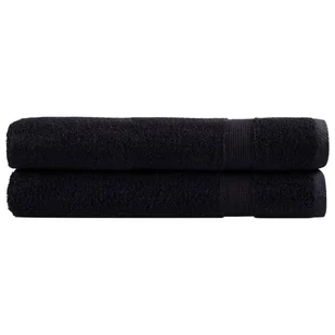 vidaXL Ręczniki premium SOLUND, 2 szt., czarne, 100x200 cm, 600 g/cm² - Ręczniki - miniaturka - grafika 1