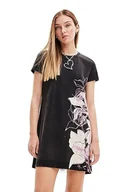 Sukienki - Desigual Sukienka damska Vest_camiflo, czarny, XXL - miniaturka - grafika 1