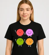 Koszulki dla dziewczynek - Czarna damska koszulka na Dzień Kropki - miniaturka - grafika 1