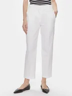 Spodnie sportowe damskie - Tommy Hilfiger Chinosy WW0WW40504 Biały Straight Fit - miniaturka - grafika 1