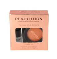 Cienie do powiek - Makeup Revolution Flawless Foils Cień do powiek metaliczny+baza CONFLICT 1op - miniaturka - grafika 1