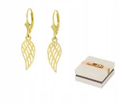 Kolczyki - Złoto 585 Złote Kolczyki Skrzydła 14 karatów KZ13 - miniaturka - grafika 1