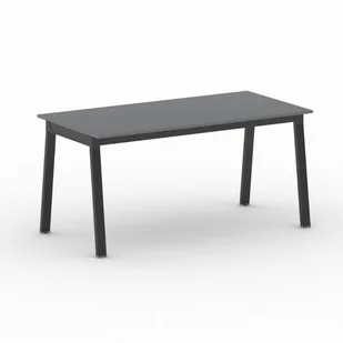 B2B Partner Stół PRIMO BASIC z czarnym stelażem, 1600 x 800 x 750 mm, grafitowy 499336 - Stoły i stoliki do biura - miniaturka - grafika 1