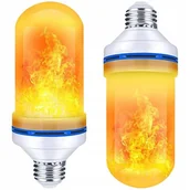 Taśmy LED - ŻARÓWKA LED IMITUJĄCA ŻYWY PŁOMIEŃ OGIEŃ E27 9W G125 - miniaturka - grafika 1