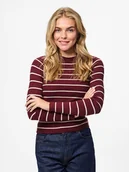 Koszulki i topy damskie - Pieces Koszulka "Pcmira" w kolorze bordowym - miniaturka - grafika 1