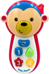 Zabawkowy telefon dla dzieci małpka z dźwiękiem - Zabawki interaktywne dla dzieci - miniaturka - grafika 1