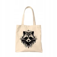 Torby męskie - TORBA shopper "Szop pracz" Bawełniana - miniaturka - grafika 1