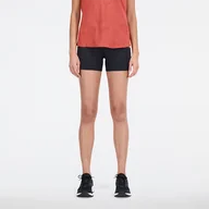 Spodenki damskie - Spodenki damskie New Balance WS33283BK  czarne - miniaturka - grafika 1