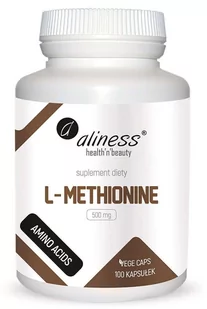 Aliness L-Methionine 500 mg, 100 kaps Vege Aliness 531F-4924A - Aminokwasy - miniaturka - grafika 1