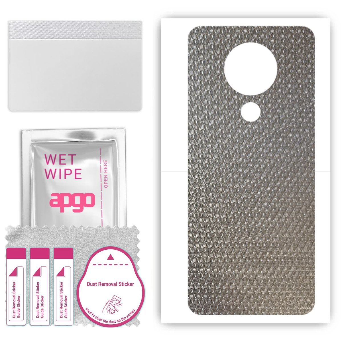 Folia naklejka skórka strukturalna na TYŁ do Nokia 5.3 - Aluminium krople - apgo SKINS
