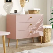 Komody dla dzieci - Komoda Powder Harmony 1 - pudrowy róż - miniaturka - grafika 1