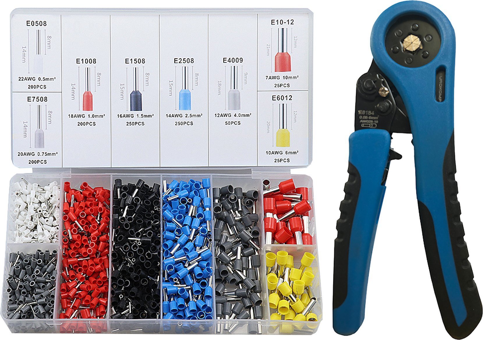 Eurokomp Zestaw zaciskarka+zkończenia kabla izolowane E6184