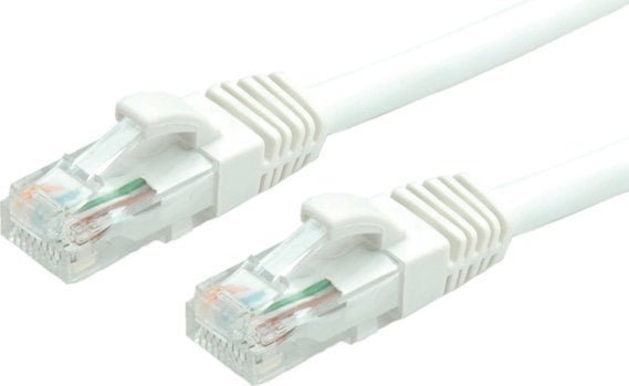 Value VALUE - Patch- Cable - RJ- 45 M to RJ- 45 M - 5 m - UTP - CAT 6a - shaped, without Haken - white, RAL 9003 21.99.1475