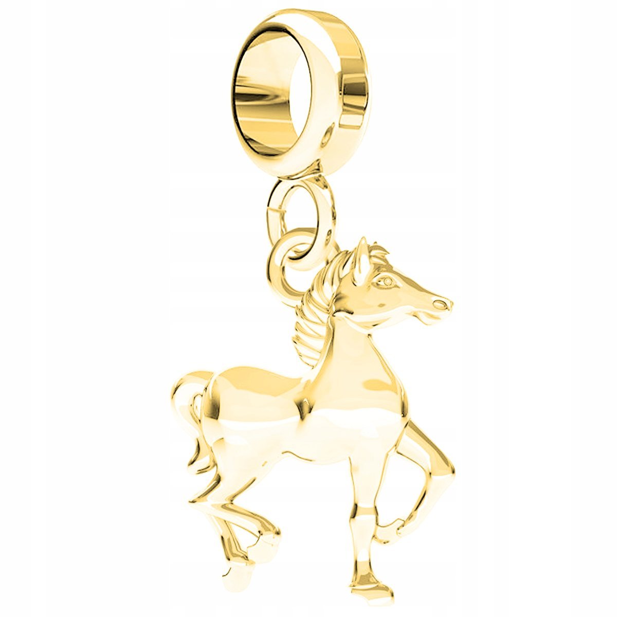 Charms Złoty z Konikiem Koniem Pony Horse Koń Konik Kucyk SREBRO 925