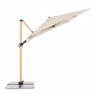 ALU WOOD 220 x 300 cm - wahadłowy parasol ogrodowy z drążkiem bocznym z ochroną ULTRA UV 820 - Parasole ogrodowe - miniaturka - grafika 1