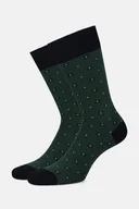 Skarpetki męskie - Skarpety Zielone Mikrowzór - miniaturka - grafika 1