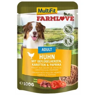 MultiFit Farmlove Adult 12 x 100 g Kurczak - Mokra karma dla psów - miniaturka - grafika 1