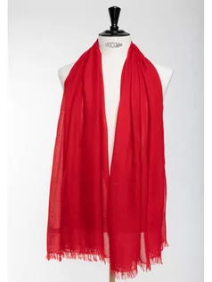Apaszki i szaliki damskie - AUTHENTIC CASHMERE Kaszmirowy szal w kolorze czerwonym - (D)185 x (S)85 cm - grafika 1