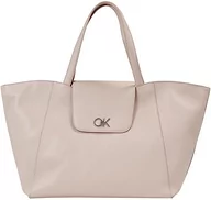 Torebki damskie - Calvin Klein Damskie torby Re-Lock Shopper z klapkami, Shadow Grey, jeden rozmiar, Cieniowy szary, Rozmiar Uniwersalny - miniaturka - grafika 1