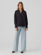 Bluzki damskie - Vero Moda Bluzka "Queeny" w kolorze czarnym - miniaturka - grafika 1