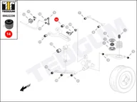 Tuleje zawieszenia - Silentblok drążka poprzecznego TEDGUM 00022239 60682636 - miniaturka - grafika 1