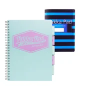 Zeszyty szkolne - Zestaw kołozeszyt w kratkę A4 100k z przekładkami morski Pukka Pads + Zeszyt Flex Pad B5 niebieski - miniaturka - grafika 1