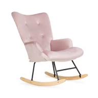 Fotele - Fotel uszak MOSS bujany różowy HOMLA - miniaturka - grafika 1